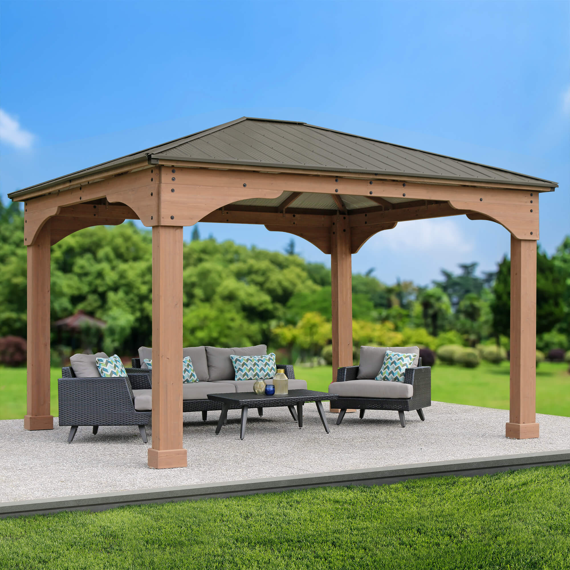 12 x 14 Grand Gazebo with Aluminum Roof - Image 6
